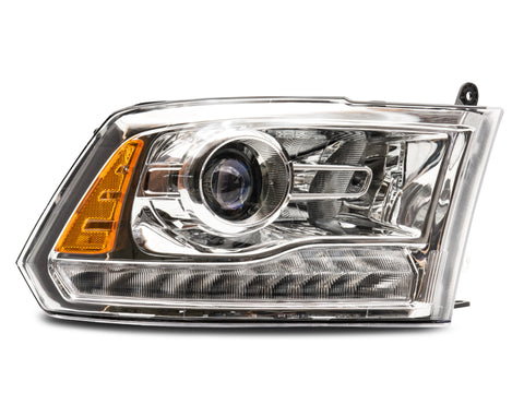 Raxiom 09-18 Dodge RAM 1500 LED Halo Headlights w/ Swtchbck Turn Signals- Chrome Hsng (Clear Lens) - R111519