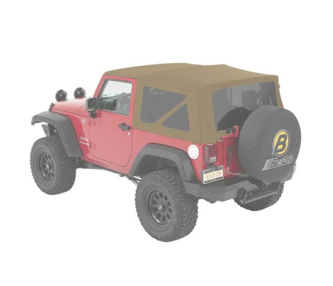 Bestop 07-18 Jeep Wrangler JK 2-Door Window Set (Pebble Beige Twill) - 58442-74