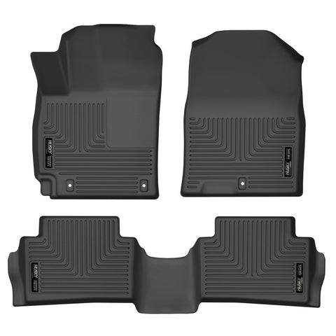 Husky Liners 18-22 Hyundai Kona WeatherBeater Front & 2nd Seat Floor Liners - Black - 95581