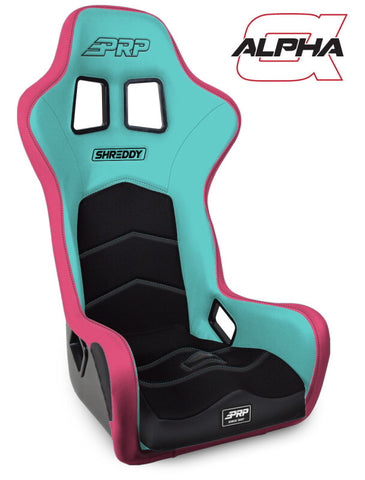 PRP Shreddy Alpha Composite Seat Black- Pink/Teal - SHRDYA3901-02