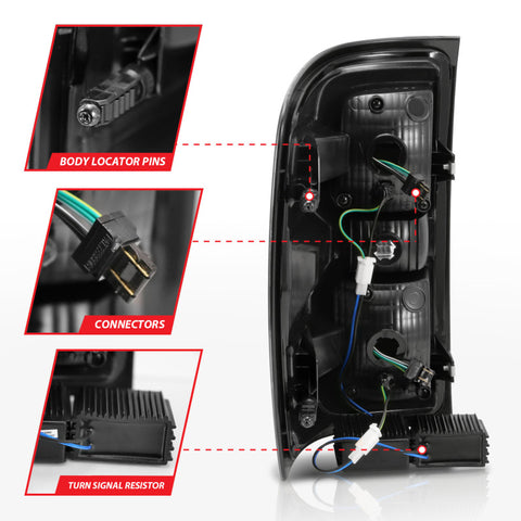 ANZO 2014-2018 Chevy Silverado 1500 LED Taillights Red/Clear - 311292