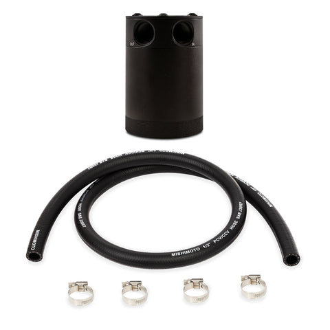 Mishimoto Compact Baffled Oil Catch Can - 2-Port - MMBCC-CBTWO-BK