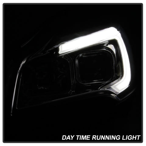 xTune 13-16 Ford Escape 13-16 LED Light Bar Halogen Proj Headlights - Chrome (PRO-JH-FESCA13-LB-C) - 9042928