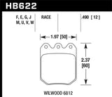 Hawk Wilwood DLS 6812 Blue 9012 Race Brake Pads - HB622E.550