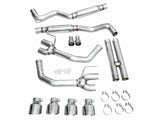 AWE 2024 Ford Mustang Dark Horse S650 RWD Track Edition Cat-Back Exhaust w/ Quad Chrome Silver Tips - 3020-42375