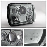 Xtune Rectangular SeaLED Beam 7X6 Inch LED Headlights ( High/Low Beam ) Black PRO-JH-7X6LED-HL-BK - 9026805