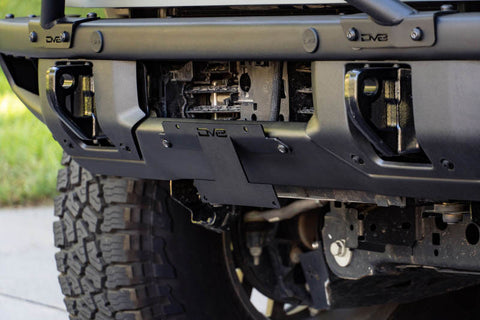 DV8 Offroad 21-22 Ford Bronco Factory Front Bumper Licence Relocation Bracket - Front - LPBR-01