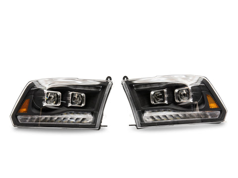 Raxiom 09-18 RAM 1500 LED Projector Headlights w/ Switchback Turn Signals- Blk Housing (Clear Lens) - R111520
