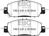EBC 2016+ Honda Accord LX Sedan 2.4L Ultimax2 Front Brake Pads - UD1860
