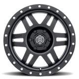 ICON Six Speed 17x8.5 6x5.5 25mm Offset 5.75in BS 108.1mm Bore Satin Black Wheel - 1417858357SB