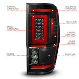 ANZO 19-22 Ford Ranger Full LED Taillights w/ Lightbar Sequential Signal Black Housing/Clear Lens - 311446