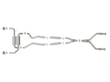 aFe 14-15 Infiniti Q50 V6 3.7L Takeda 2-1/2in 304 SS Cat-Back Exhaust System w/ Blue Flame Tips - 49-36136-L