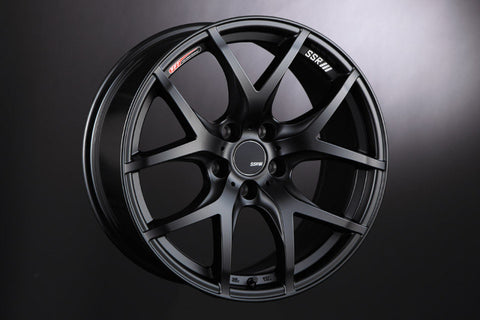 SSR GTV03 18x8.5 5x114.3 40mm Offset Flat Black Wheel 05-07 STI / 11+ tC - T618850+4005GMB