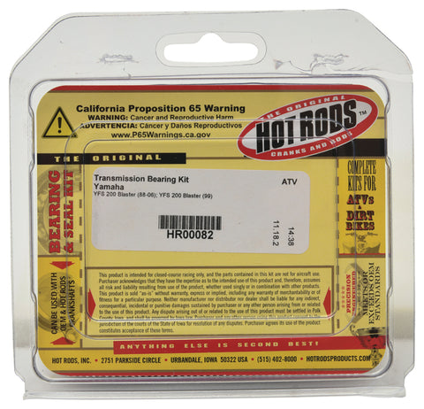 Hot Rods 88-06 Yamaha YFS 200 Blaster 200cc Transmission Bearing Kit - HR00082