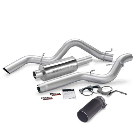 Banks Power 06-07 Chevy 6.6L CCLB Monster Exhaust System - SS Single Exhaust w/ Black Tip - 48941-B