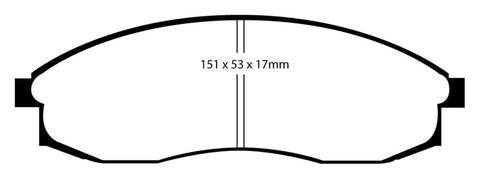 EBC 93-98 Nissan Skyline (R33) 2.5 GTS Redstuff Front Brake Pads - DP31082C