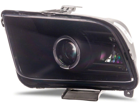 Raxiom 05-09 Ford Mustang w/ Factory Halogen LED Halo Headlights- Blk Housing (Smoked Lens) - 49115