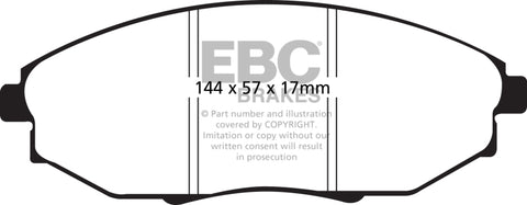 EBC 04-06 Chevrolet Epica 2.5 Greenstuff Front Brake Pads - DP21750