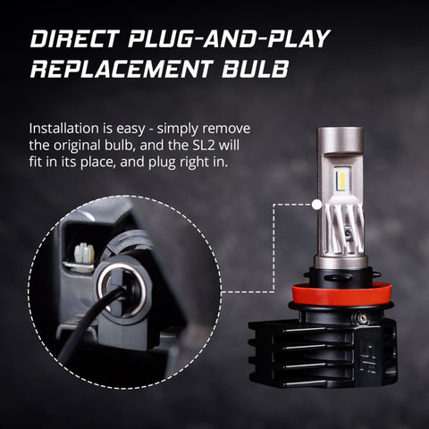Diode Dynamics 9005/9011/H10 White SL2 LED Bulbs (pair) - DD0463P