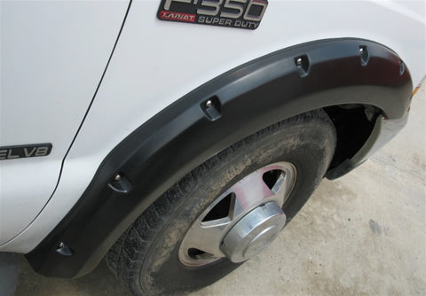 Lund 99-07 Ford F-250 RX-Rivet Style Textured Elite Series Fender Flares - Black (4 Pc.) - RX311T