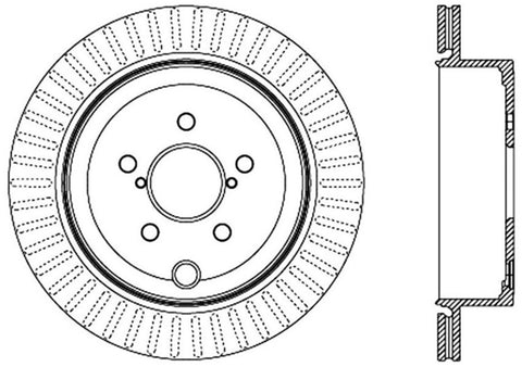 StopTech Power Slot 13 Scion FR-S / 13 Subaru BRZ Rear Left Slotted Rotor - 126.47031SL
