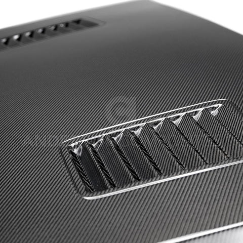 Anderson Composites 2018 Ford Mustang Super Snake Double Sided Carbon Fiber Hood - AC-HD18FDMU-SN-DS