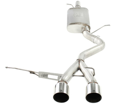 aFe MACHForce XP 2-1/2in SS-304 Cat-Back Exhausts w/ Polished Dual Tips 2008 VW Golf R32 V6-3.2L MKV - 49-36408-P