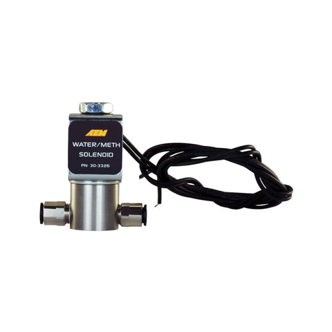 AEM Water/Methanol Injection System - High-Flow Low-Current WMI Solenoid - 200PSI 1/8in-27NPT In/Out - 30-3326