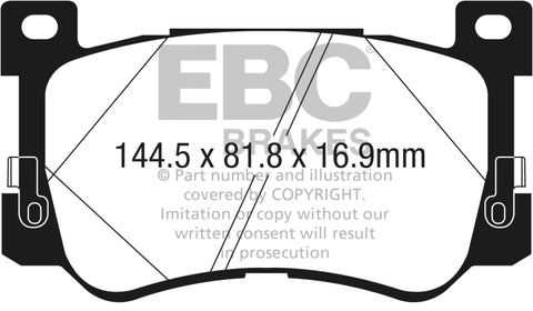 EBC 2017+ Genesis G90 5.0L Greenstuff Front Brake Pads - DP23076