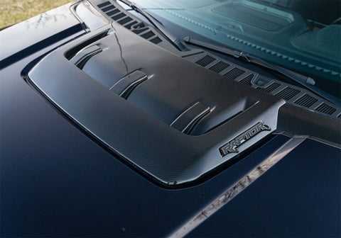 Ford Racing 21-24 Ford F150 Raptor Carbon Fiber Hood Vent - Gloss - M-16628-FG