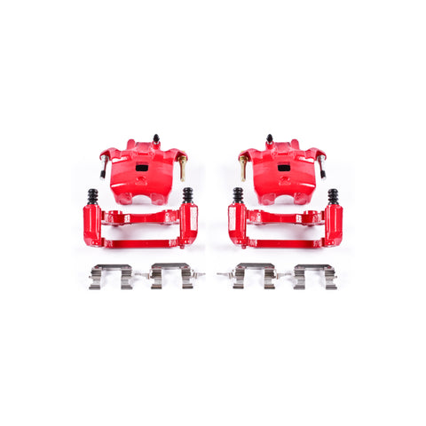 Power Stop 02-04 Infiniti I35 Front Red Calipers w/Brackets - Pair - S2690