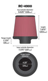 K&N Universal Air Filter Round Tapered 7.375in Base OD / 6.625in Top OD / 7.875in Height - RC-4900