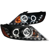 ANZO 2011-2013 Kia Sorento Projector Headlights w/ Halo Black (CCFL) - 111248