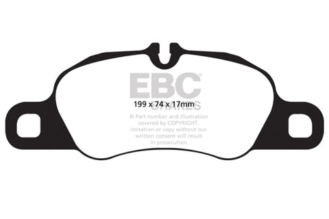 EBC 09-12 Porsche 911 (997) (Cast Iron Rotor only) 3.6 Carrera 2 Redstuff Front Brake Pads - DP32057C