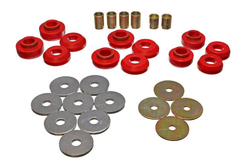 Energy Suspension 75-79 Chevrolet Nova / Chevy II Red Body Mount Set - 3.4129R
