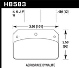 Hawk DR-97 Brake Pads for Aerospace Dynalite Caliper w/ 0.218in Center Hole - HB583J.480