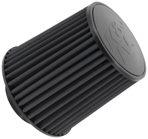 K&N Universal Rubber Filter-Round Tapered 4in Flange ID x 8in Base OD x 6.625in Top OD x 8in H - RU-5171HBK
