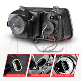 ANZO 2005-2010 Chrysler 300C Projector Headlights w/ Halo Black (CCFL) G2 - 121251