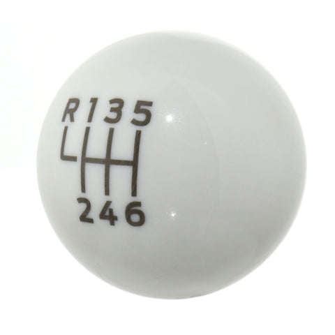 Ford Racing 15-19 Ford Mustang EcoBoost / GT w/ 6-Speed Manual Transmission Bullitt White Shift Knob - M-7213-M8B