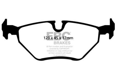 EBC 99-02 BMW Z3 2.5 Yellowstuff Rear Brake Pads - DP41289R