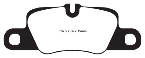 EBC 12-15 Porsche 911 (991) (Cast Iron Rotor only) 3.8 Carrera S Redstuff Rear Brake Pads - DP31858C