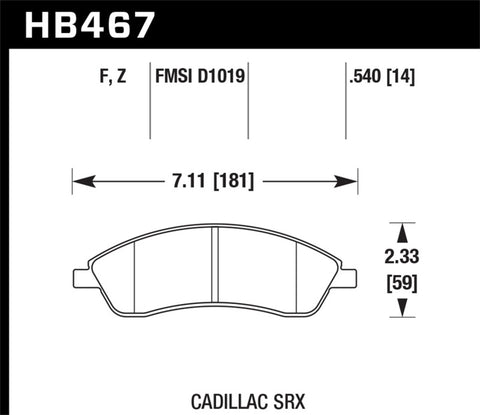 Hawk HPS Street Brake Pads - HB467F.540