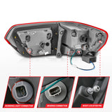ANZO 2014-2016 Jeep Grand Cherokee LED Taillights Red/Clear - 311268
