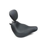 Mustang 18-21 Harley Heritage Classic & Deluxe Wide Tripper Solo Seat w/Driver Backrest - Black - 79332