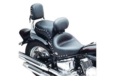 Mustang Yamaha Sissy Bar Pad (7.5 inch x 9 inch) w/Studs- Black - 75135