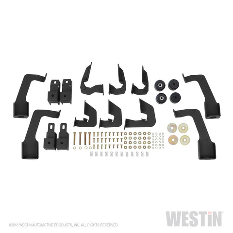 Westin 14-18 Chevrolet Silverado 1500 DC 6.5ft Bed HDX Stainless Drop W2W Nerf Step Bars - Tex. Blk - 56-5345952