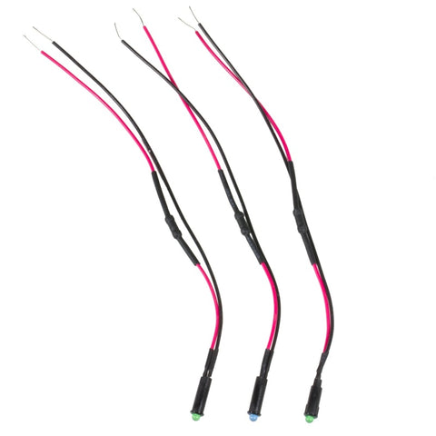 Autometer LED Indicator Light Kit 5/32in. (2 Green, 1 Blue) - 3283