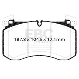 EBC 2018+ Mercedes-Benz G63 AMG (BM463) 4.0TT Yellowstuff Front Brake Pads - DP42409R
