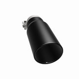MagnaFlow Tip Stainless Black Coated Single Wall Round Single Outlet 5in Dia 3.5in Inlet 14.5in L - 35237