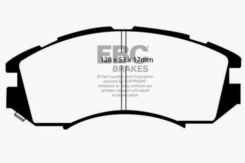 EBC 92-96 Subaru Impreza 1.8 (2WD) (13in Wheels) Redstuff Front Brake Pads - DP3819C